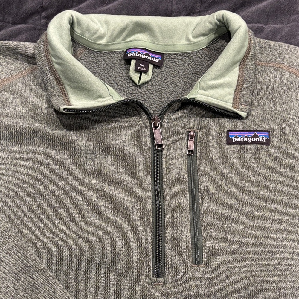 Patagonia Green Quarter-Zip Men's Sweater